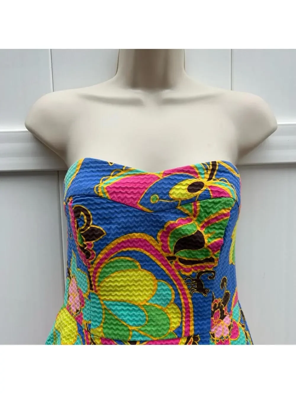 Lilly Pulitzer Bernadette Dress Starry Blue Drama Queen Print Pockets | Size 2 - Picture 3 of 13